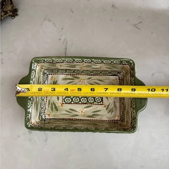 Vintage Temptations By Tara Old World Green Loaf/Casserole Dish 1.5 qt - Picture 10 of 11